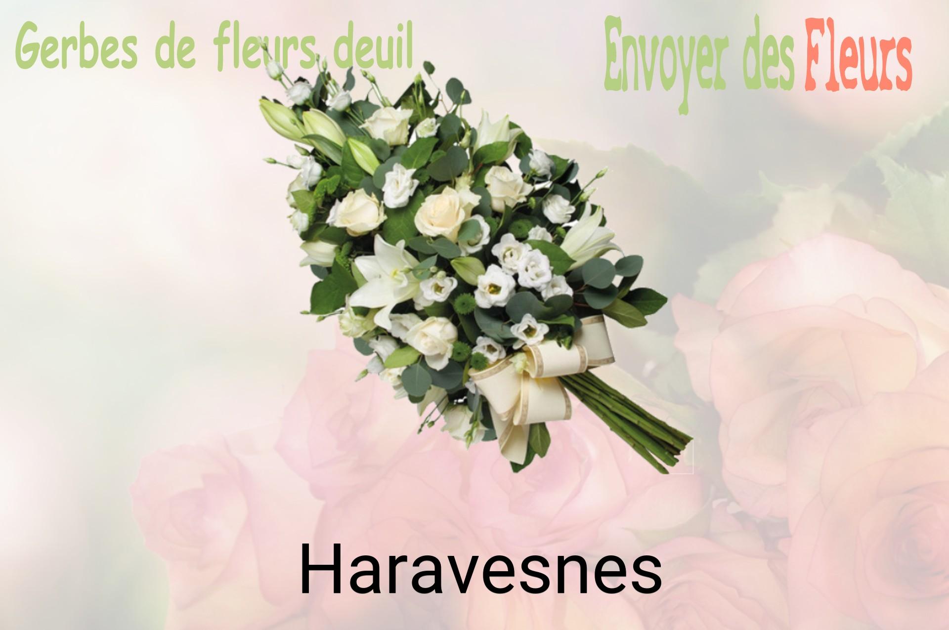 Gerbe de fleurs de deuil livrée à Haravesnes